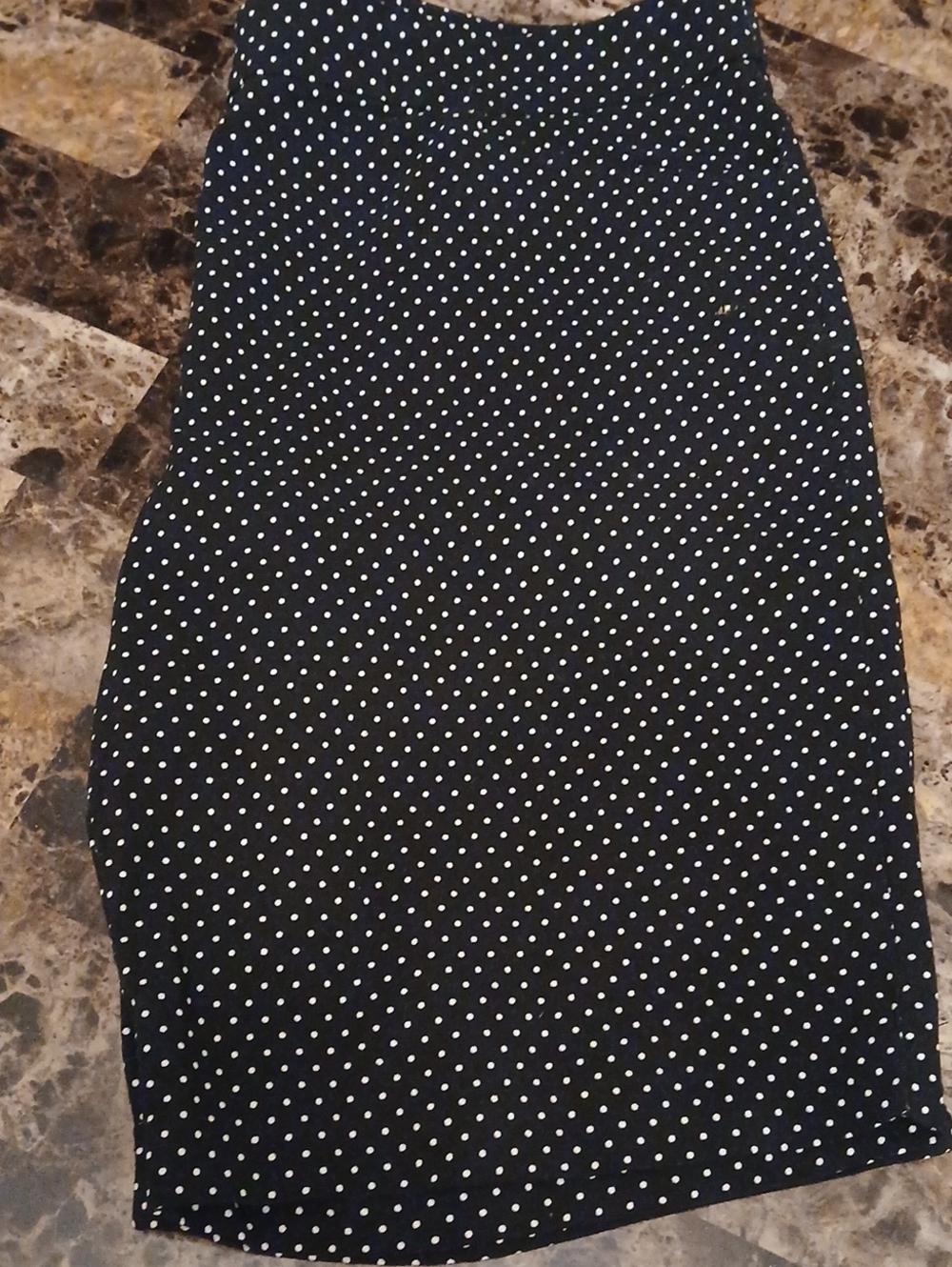 Time and Tru Black and White Polka Dot Bermuda Short